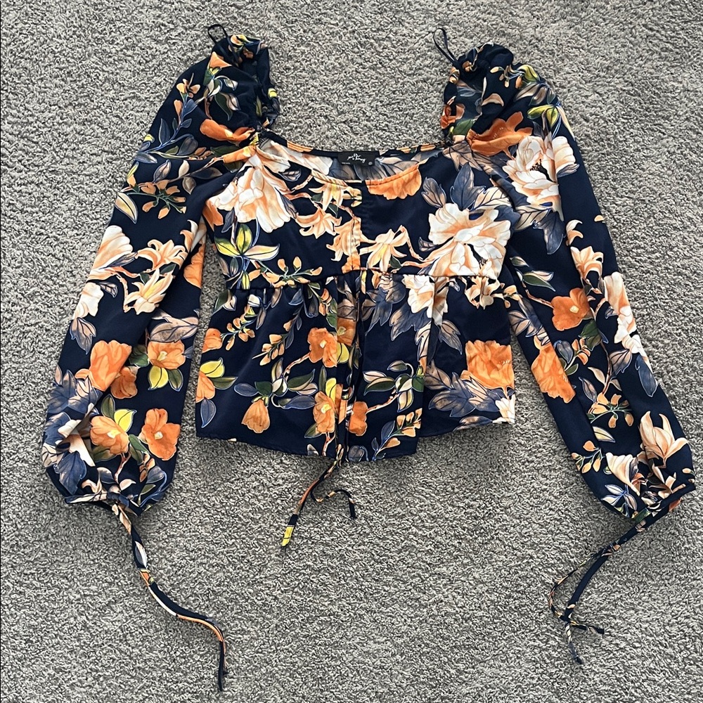 Floral Long Sleeve Women's Top